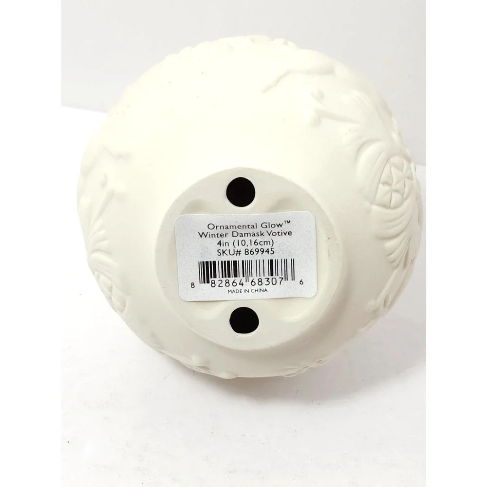 NEW LENOX Christmas‎ Ornamental Glow Winter Damask 4